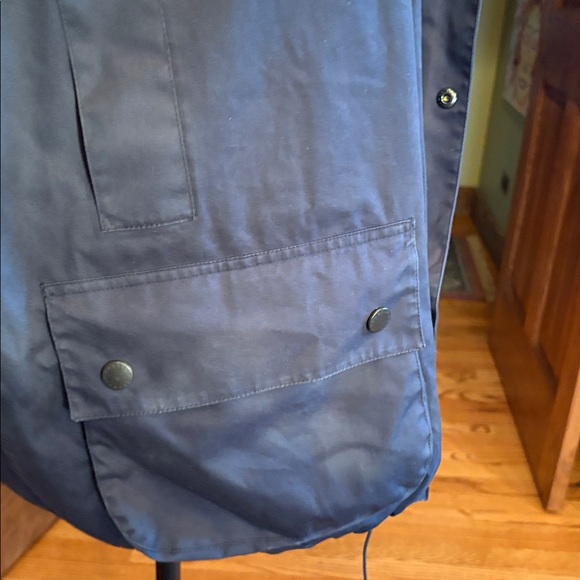 Vintage Barbour Beaufort Jacket Dark Blue Hooded Raincoat A960 XL - Picture 9 of 15